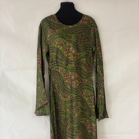 Veronica Beard  Gemma Printed Stretch Silk-Blend Maxi Dress - Picture 6 of 14